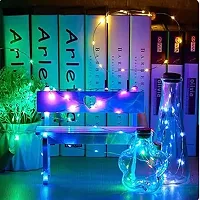 20 LED Wine Bottle Cork Copper Wire String Lights, 2M Battery Powered (Multicolor, Pack of 3)-thumb2