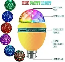 Combo 360 Degree Rotating LED Colorful Bulb/Lamp Auto Rotating Color Changing Lamp 35W High Bright Led Bulb-Upto 85% Energy Saving-B22 CFL Led Bulb (Pack of 1)-thumb1