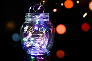 Home Wine Bottle String Lights | 20 LED Bottle Cork Copper Wire String Lights | Wine Bottle Lights for Home Decoartion | Battery Powered | Multi-thumb2