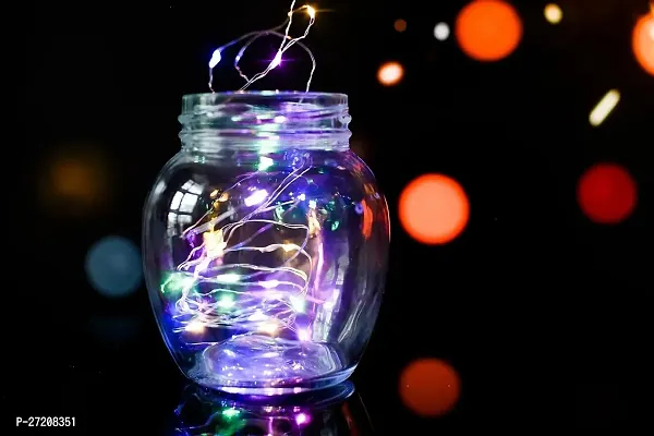 Home Wine Bottle String Lights | 20 LED Bottle Cork Copper Wire String Lights | Wine Bottle Lights for Home Decoartion | Battery Powered | Multi-thumb3