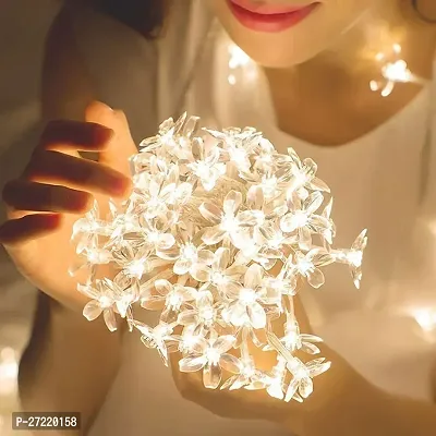 10 led Silicone Blossom Flower 3 Meter Decoration Light for Diwali, Christmas, Weddings and Home Decoration (Warm White)