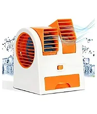 Combo Mini Cooler AC USB and Battery Operated Air Mini Water Air Cooler Cooling Fan Duel Blower with Ice Chamber Perfect for Temple,Home,Kitchen, (MULTI COLOR)Home(Pack of 1)Usb LED Night (pack of 2)-thumb1
