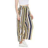 Women's Multicoloured Striped Polyester Trouser-thumb2