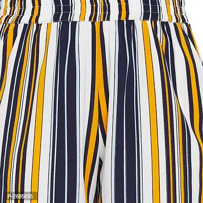 Women's Multicoloured Striped Polyester Trouser-thumb5