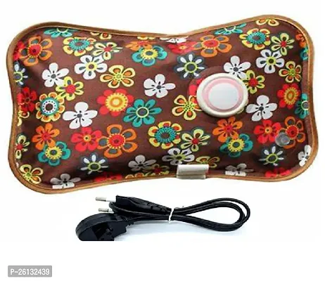 Electric Brown And Multicoloured Flower Printed  Rechargeable Heating Gel Warm Bag-thumb0