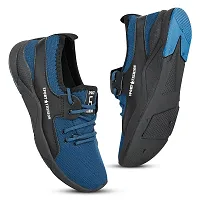 WALK HIGHER Running Sports Latest Stylish Casual Lace up lightweight black walking gym Casuals For Men-thumb3
