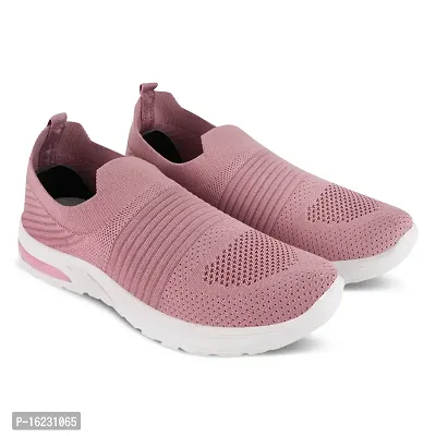WALK HIGHER Latest Sports Shoes for Women's Light Weight and Comfortable Walking Shoes For Women (Pink)-thumb4