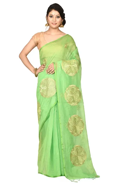 Stylish Silk Blend Saree with Blouse piece For Women