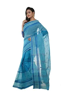 Designer Traditional Pure Cotton Tant (Pink/Blue) Saree for Women-thumb1