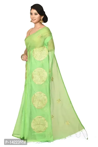 martliner Designer Zari Embroidered Handloom Saree for Women-thumb2