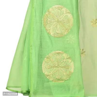 martliner Designer Zari Embroidered Handloom Saree for Women-thumb4