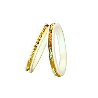 BS Jewel Gold Plated Shakha Pola Bangle Set for Women (Set of 2)-thumb1