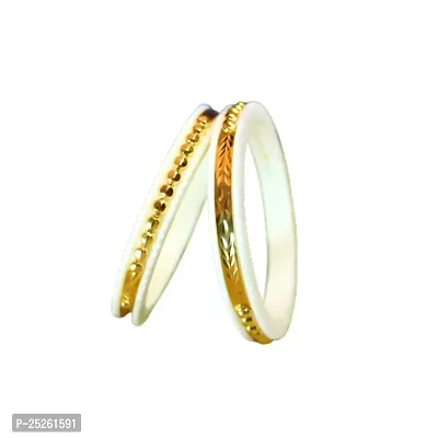 BS Jewel Gold Plated Shakha Pola Bangle Set for Women (Set of 2)-thumb2