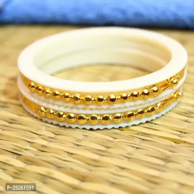 BS Jewel Gold Plated Shakha Pola Bangle Set for Women (Set of 2)-thumb4