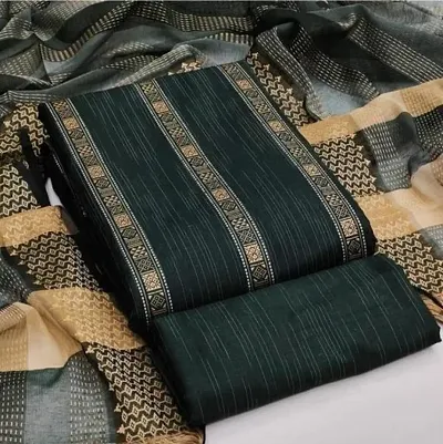 Stylish Cotton Unstitched Dress Material with Dupatta