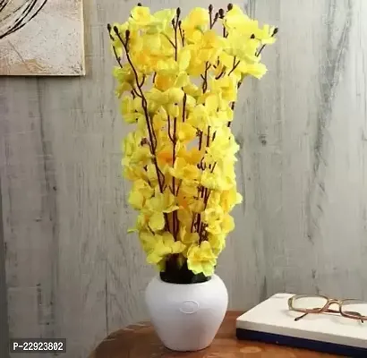 Wild Artificial Plant With Pot 30 Cm, Yellow-thumb0