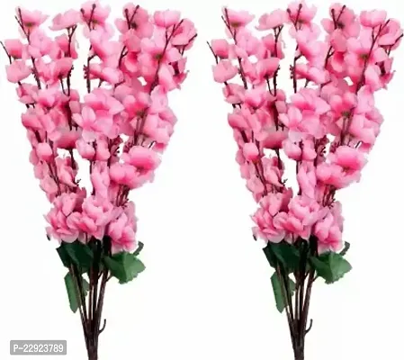 Pink Orchids Artificial Flower 23.6 Inch, Pack Of 2, Flower Bunch