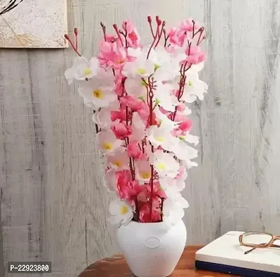 Wild Artificial Plant With Pot 30 Cm, White, Pink-thumb0