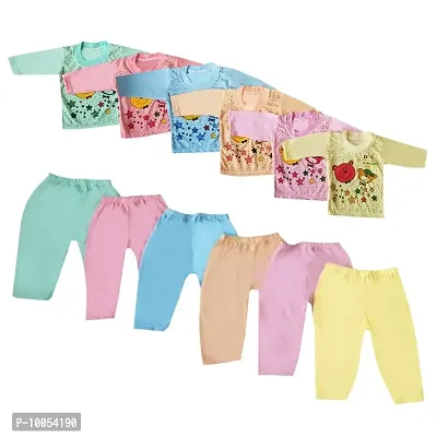 Baby Boys  Baby Girls Casual T-shirt Pajama ( 6 set )  (Multicolor)-thumb0