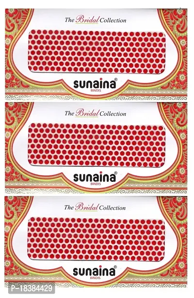 Sunaina Bridal Collection Red Bindi For Women  Girls (Size-2) (5MM)-thumb2