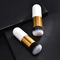 Sunaina Makeup Cosmetic Foundation/Blusher Brush Face powder Brush for Personal/Professional Use (Pack of 1) (White)-thumb1