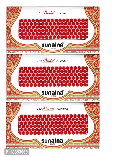 Sunaina Bridal Collection Red Bindi For Women  Girls (Size-3) (7MM)-thumb2