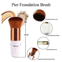 Sunaina Makeup Cosmetic Foundation/Blusher Brush Face powder Brush for Personal/Professional Use (Pack of 1) (White)-thumb3