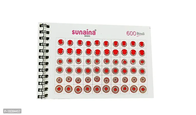 Sunaina (Genuine) Spiral Multicolor mix Round Design  Mix Match Silver Stone Studded Bindi Book For Women  Girls (pack of 600 Bindi)-thumb5