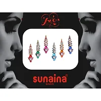 Sunaina New Love Collection Multicolor Round/Tilak/Long Designer Bindis for Women  Girls [Pack of 3]-thumb1