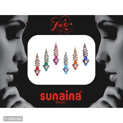 Sunaina New Love Collection Multicolor Round/Tilak/Long Designer Bindis for Women  Girls [Pack of 3]-thumb2