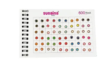 Sunaina (Original) Spiral Pastel Color Round Golden Stone Border Elegant Bindi Book For Women  Girl (Pack of 600 bindi)-thumb3