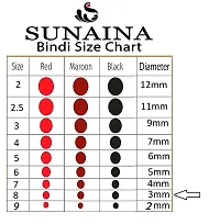 Sunaina New Gold Sticker Kumkum Forehead Black Round Pottu Bindis Velvet Bindi Box With 15 Cards/Flaps For Women  Girls-thumb4