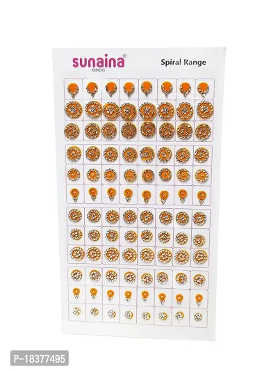 SUNAINA (original) Spiral Multicolour Mix Design And Mix Size Full Sliver Stone Bindi Book For Women-thumb5