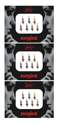 Sunaina New Love Collection Multi Designer Long Bindis for Women Girls [Pack Of 3]-thumb1