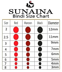 Sunaina New Gold Sticker Kumkum Forehead Round Bindis Velvet Pottu/Bindi Box With 15 Cards/Flaps For Women  Girls-thumb4