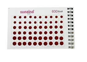 Sunaina Simple Plain Round Pastel Multicolour Forehead Sticker kumkum with diff Sizes spiral Bindi Booklet For Women  Girls (Mix Size Bindi Book - Total 600 bindis)-thumb4