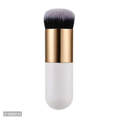 Sunaina Makeup Cosmetic Foundation/Blusher Brush Face powder Brush for Personal/Professional Use (Pack of 1) (White)-thumb0