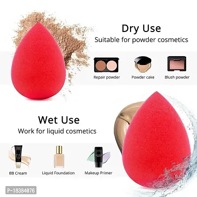 Sunaina Sponge Beauty Blenders Soft Sponge for Liquid Foundation Creams used For Makeup Blending Eyes Makeup Face Powder Sponge (Pack of 1) (Color May Vary)-thumb2