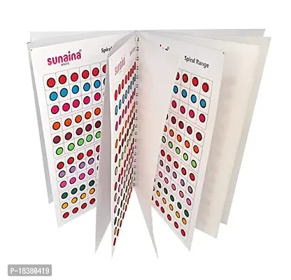 SUNAINA (original) Spiral Combo Outline Sketch Multicolor Bindi Book + Sunaina Genuine Multicolor Spiral Parvati Outline Bindi Book-thumb3