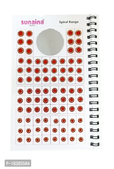 Sunaina Spiral Forehead Sticker kumkum Gold stone Multicolour Bindi Booklet For Women  Girls (stone Bindi Book - 372 bindis)-thumb2