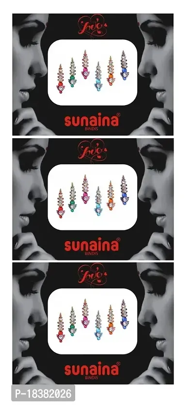 Sunaina New Love Collection Long Designer Bindis for Women  Girls [Pack Of 3]-thumb2