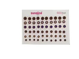 SUNAINA (original) Spiral Multicolor mix Design Ball border Mix Match Stone glitter Bindi Book For Women  Girls (pack of 600 Bindi)-thumb4