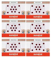 Sunaina Maroon Velvet Kumkum Round Bindis Card Tikka Bindi For Women Pack of 6 Cards (SMOC101 (8MM))-thumb1