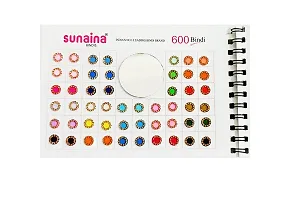 Sunaina (Original) Spiral Pastel Color Round Golden Stone Border Elegant Bindi Book For Women  Girl (Pack of 600 bindi)-thumb2