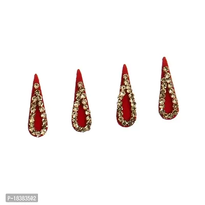 Sunaina New Love Collection Tilak Stone Border Multicolor/Red/Maroon Bindis For Women  Girls (pack of 3) (Red)