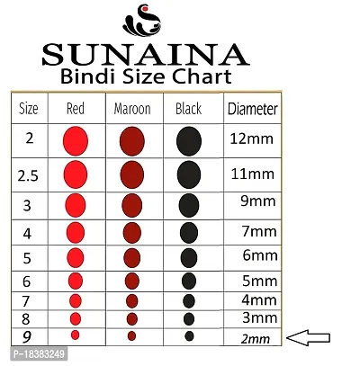 Sunaina New Gold Sticker Kumkum Forehead Light Maroon Round Bindis Velvet Bindi Box With 15 Cards/Flips For Women  Girls (GLM-9 (2MM))-thumb3