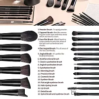 Sunaina Makeup Brushes 32 Piece Makeup Brush Set with Leather Bag Premium Foundation, Eye shadow, Blending Face Powder Setting Brush Face makeup Brushes Set (Black)-thumb3