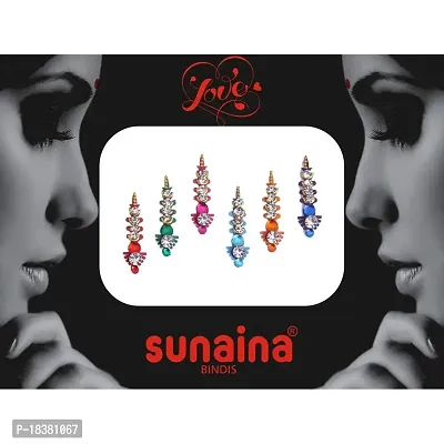 Sunaina New Love Collection Multicolor Mix Size  Mix Design Bindis for Women  Girls [Pack Of 3] (Long)-thumb2