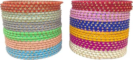 Beautiful Shinning Traditional Multicolor Bangles set for Girls And Women (Pack Of 48 Bnagles) (2.8)-thumb1