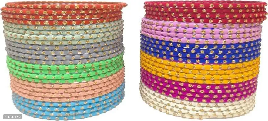 Beautiful Shinning Traditional Multicolor Bangles set for Girls And Women (Pack Of 48 Bnagles) (2.8)-thumb2